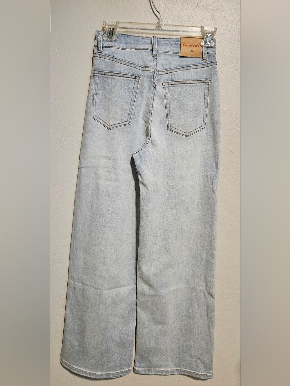 Canana High-Rise Baggy Wide Leg Jeans in Light Blue Wash Size 25 - Picture 3 of 15